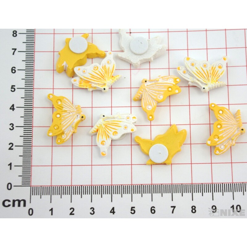 MOTÝL NALEPOVACÍ 2,5cm 9ks*ORANŽOVÁ