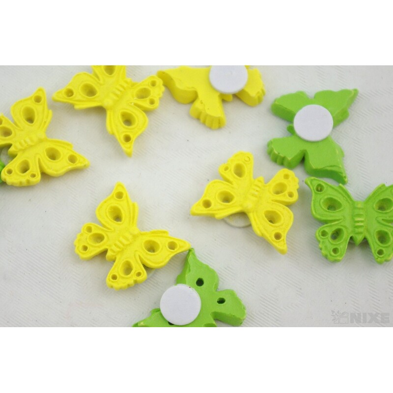 MOTÝL NALEPOVACÍ 2cm 9ks*MIX BAREV