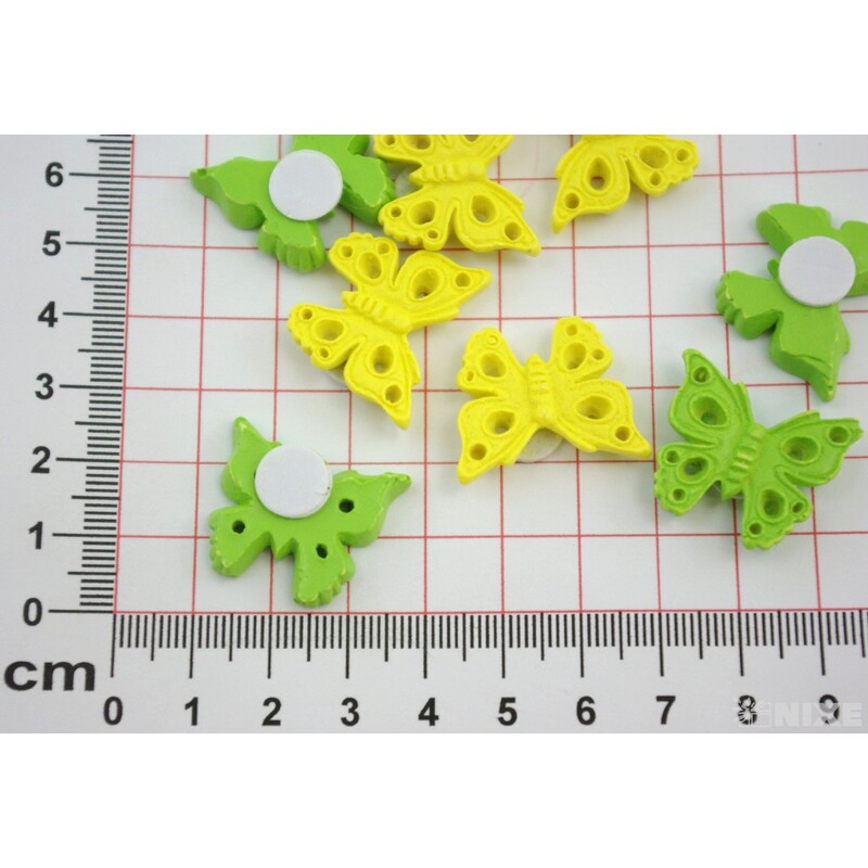 MOTÝL NALEPOVACÍ 2cm 9ks*MIX BAREV