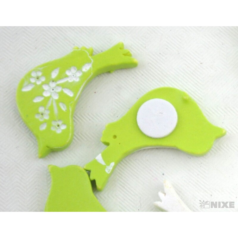 PTÁČEK NALEPOVACÍ 3cm 9ks*ZELENÁ