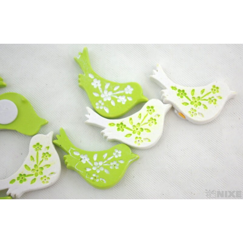 PTÁČEK NALEPOVACÍ 3cm 9ks*ZELENÁ