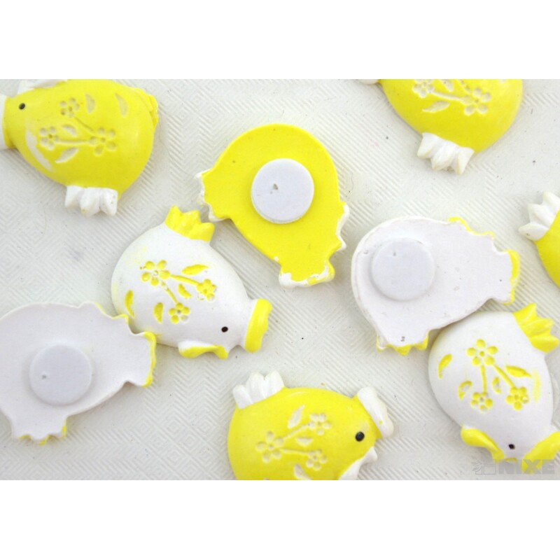 KUŘE NALEPOVACÍ 2,5cm 9ks*ŽLUTÁ