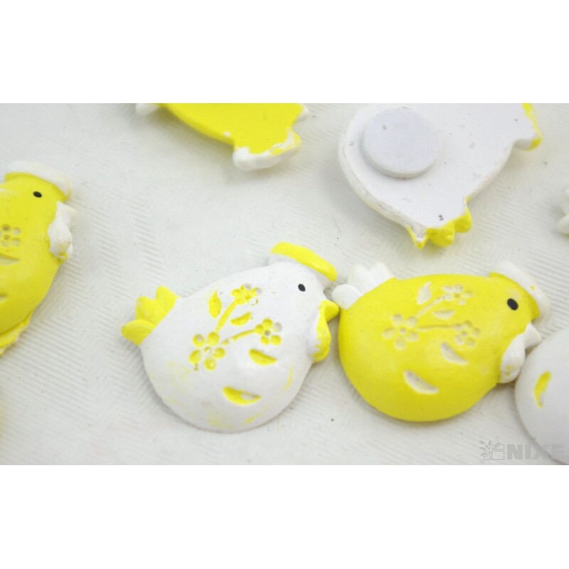 KUŘE NALEPOVACÍ 2,5cm 9ks*ŽLUTÁ