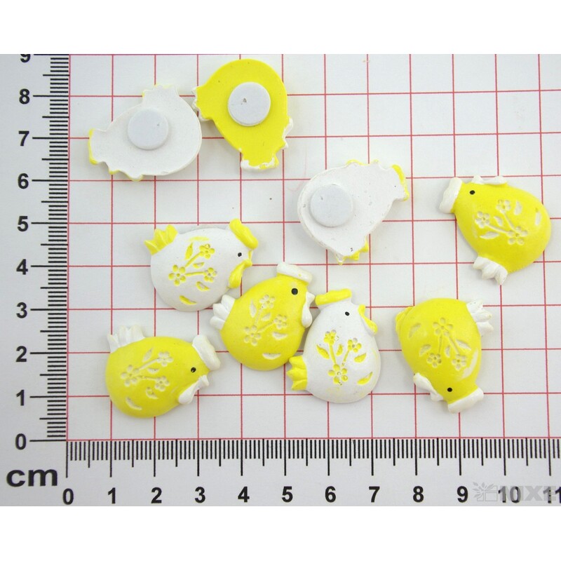 KUŘE NALEPOVACÍ 2,5cm 9ks*ŽLUTÁ