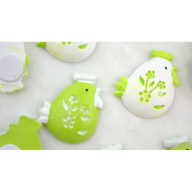 KUŘE NALEPOVACÍ 2,5cm 9ks*ZELENÁ