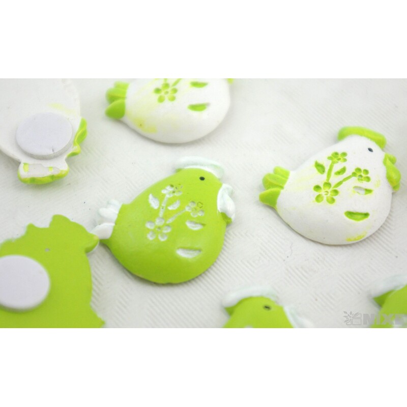 KUŘE NALEPOVACÍ 2,5cm 9ks*ZELENÁ