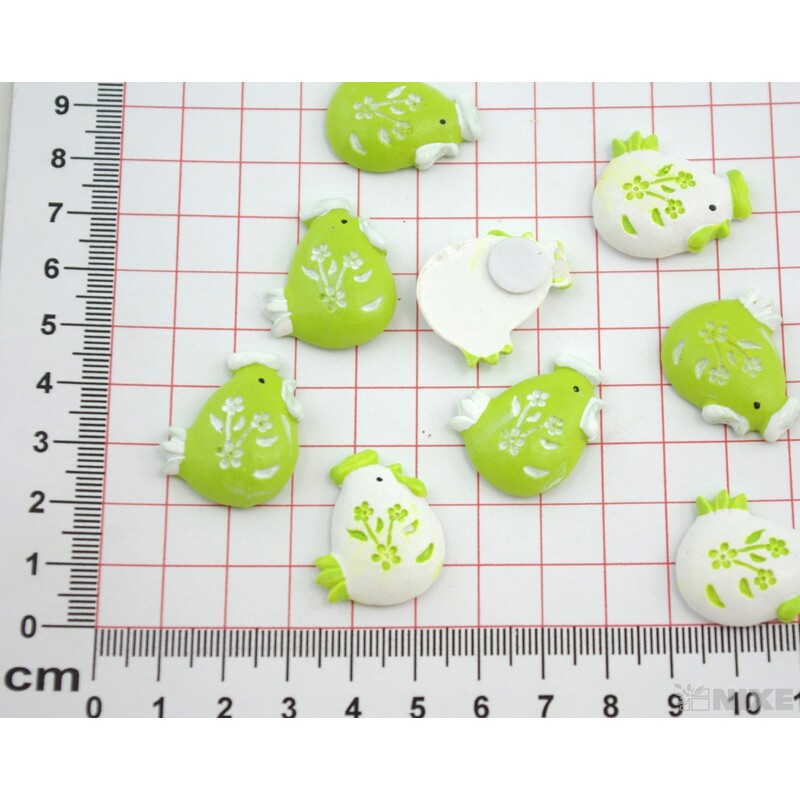 KUŘE NALEPOVACÍ 2,5cm 9ks*ZELENÁ