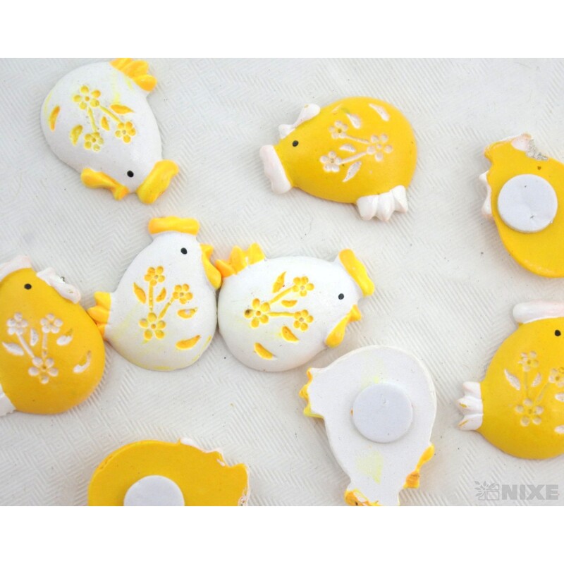 KUŘE NALEPOVACÍ 2,5cm 9ks*ORANŽOVÁ