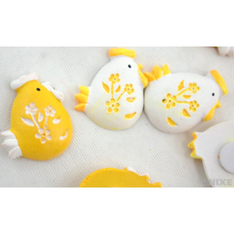 KUŘE NALEPOVACÍ 2,5cm 9ks*ORANŽOVÁ