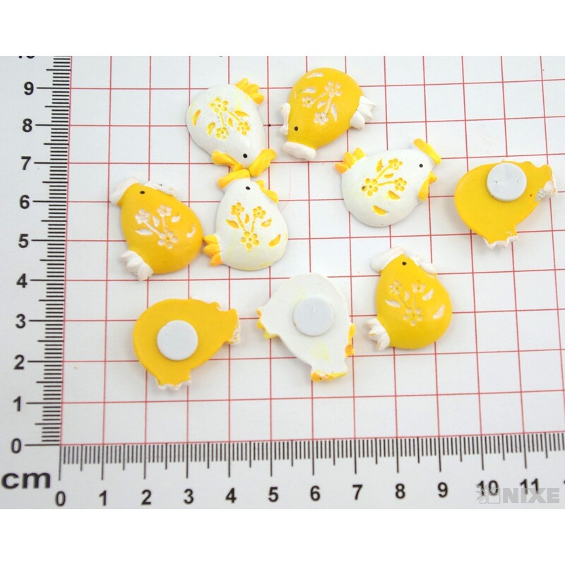 KUŘE NALEPOVACÍ 2,5cm 9ks*ORANŽOVÁ