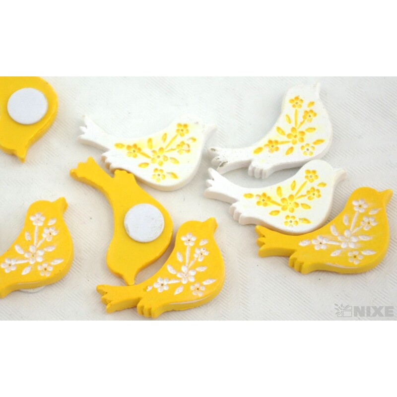 PTÁČEK NALEPOVACÍ 3cm 9ks*ORANŽOVÁ