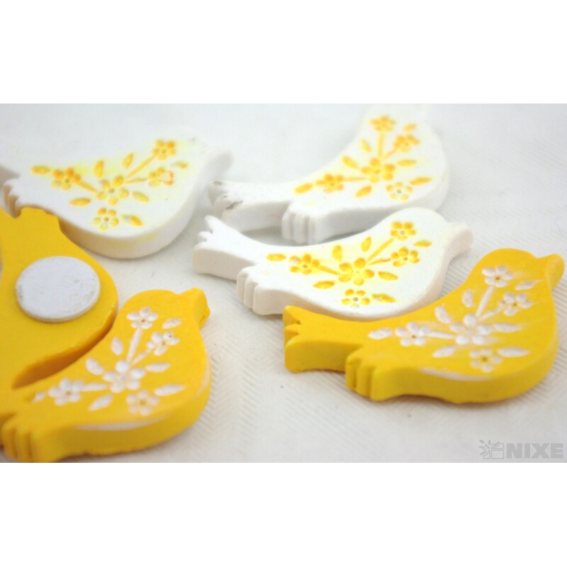 PTÁČEK NALEPOVACÍ 3cm 9ks*ORANŽOVÁ