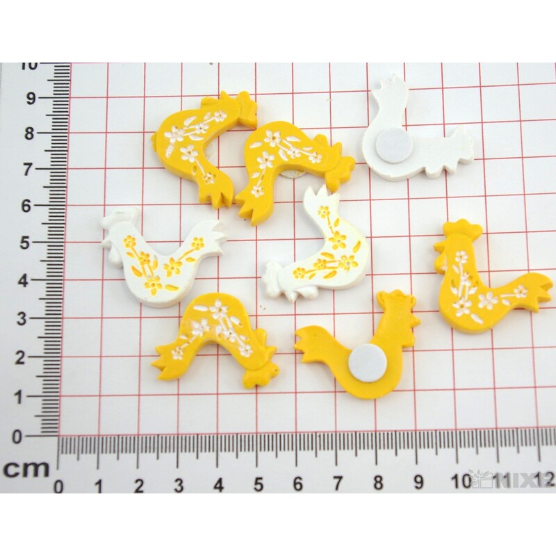 KOHOUT NALEPOVACÍ 3,5cm 9ks*ORANŽOVÁ