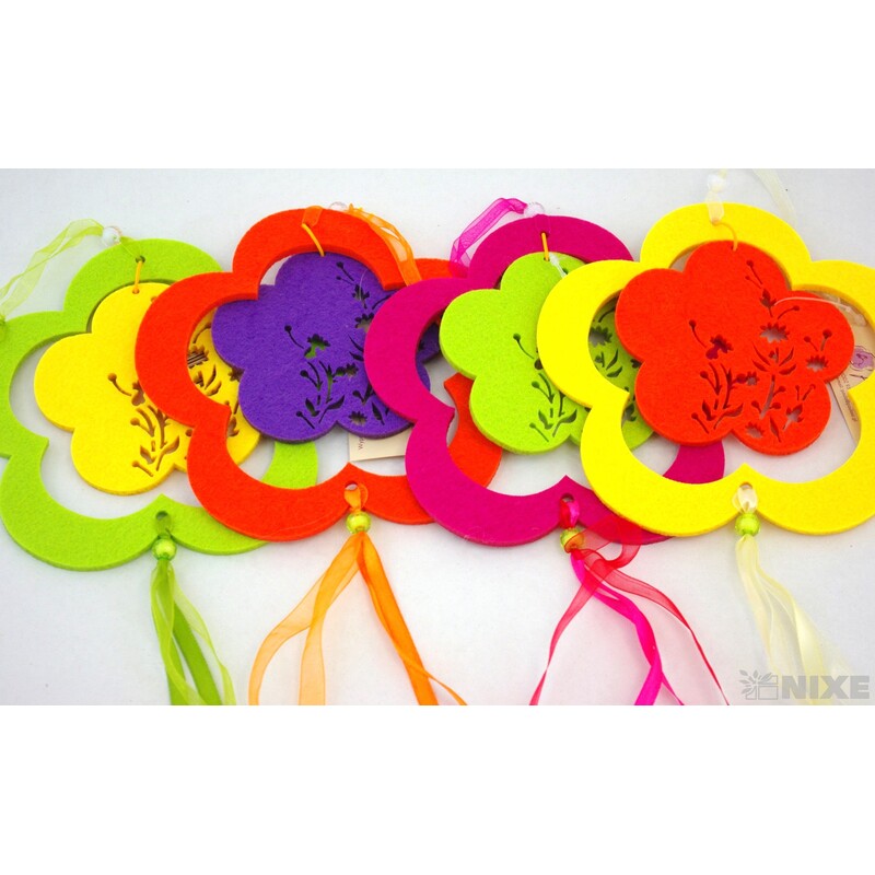 ZÁVĚS FILC KVÍTEK 15x60cm*MIX BAREV