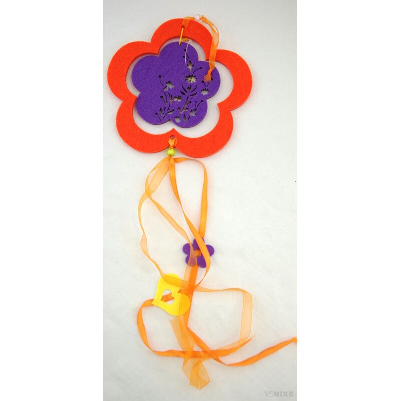 ZÁVĚS FILC KVÍTEK 15x60cm*MIX BAREV