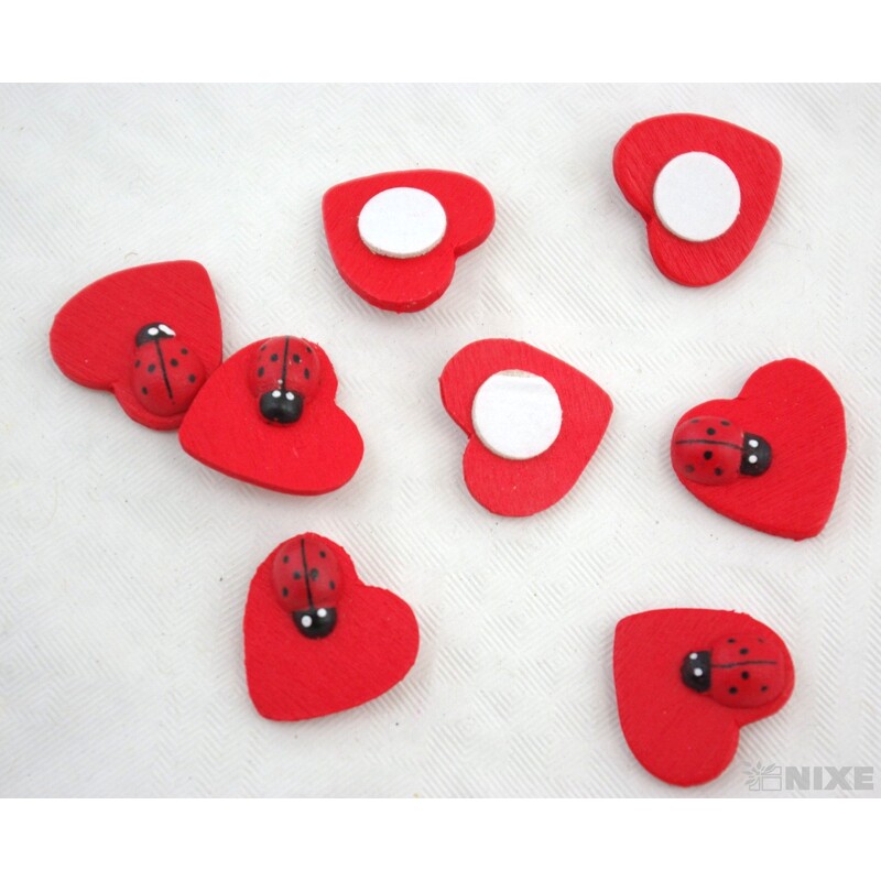 SRDCE NALEPOVACÍ 2cm 24ks*ČERVENÁ