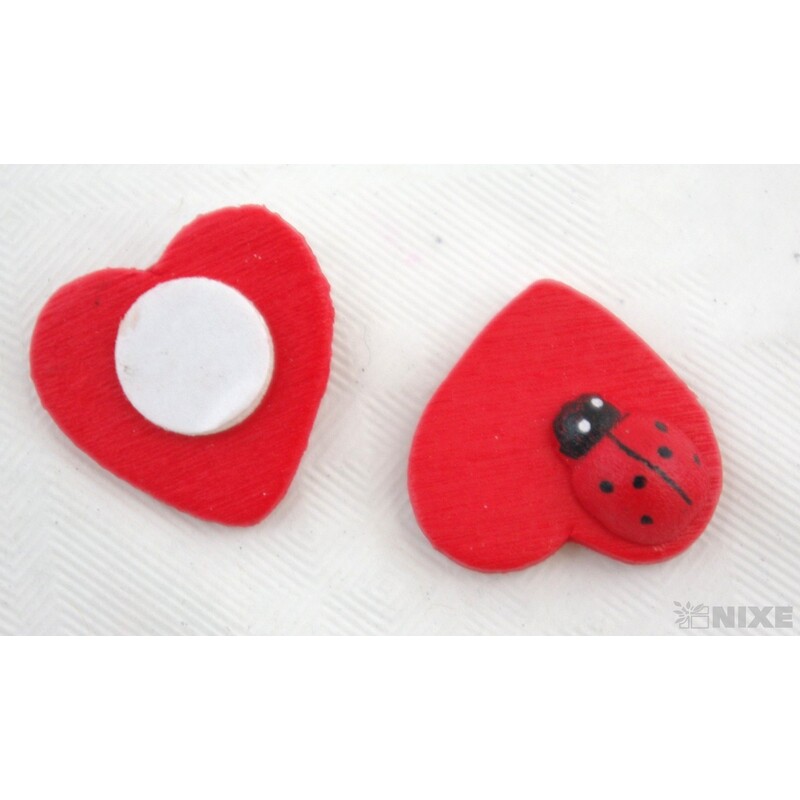 SRDCE NALEPOVACÍ 2cm 24ks*ČERVENÁ