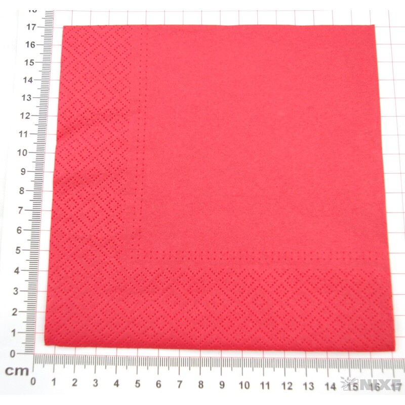 UBROUSKY 33x33cm 20ks*ČERVENÁ