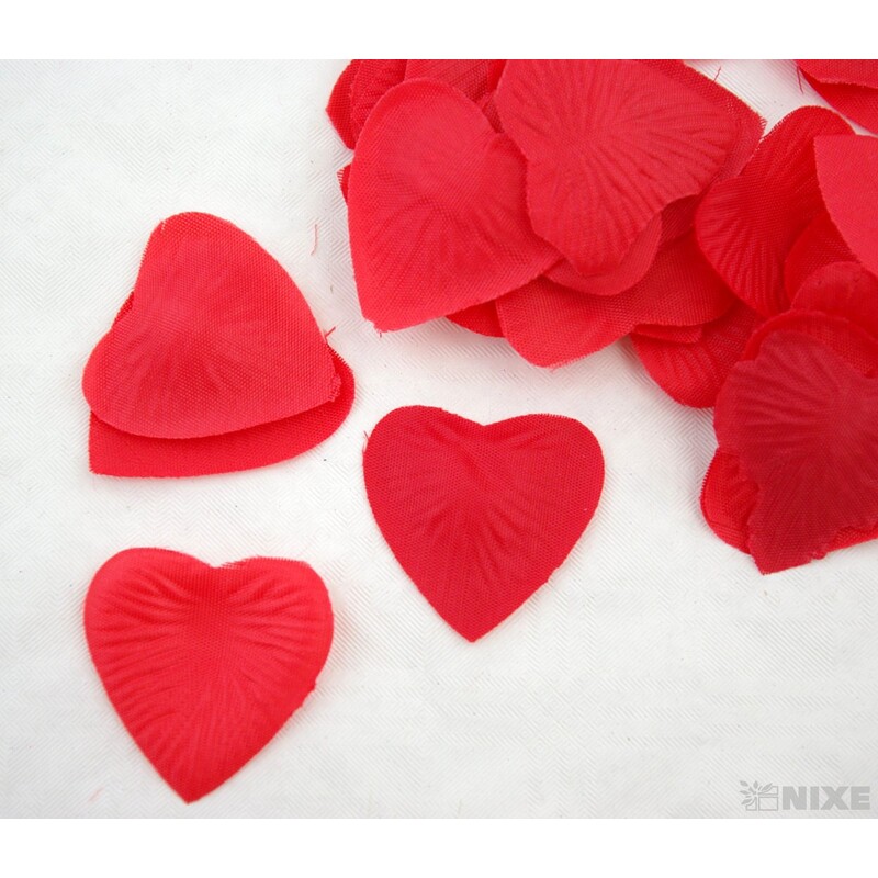 LÍSTKY SRDÍČKA 100ks*ČERVENÁ