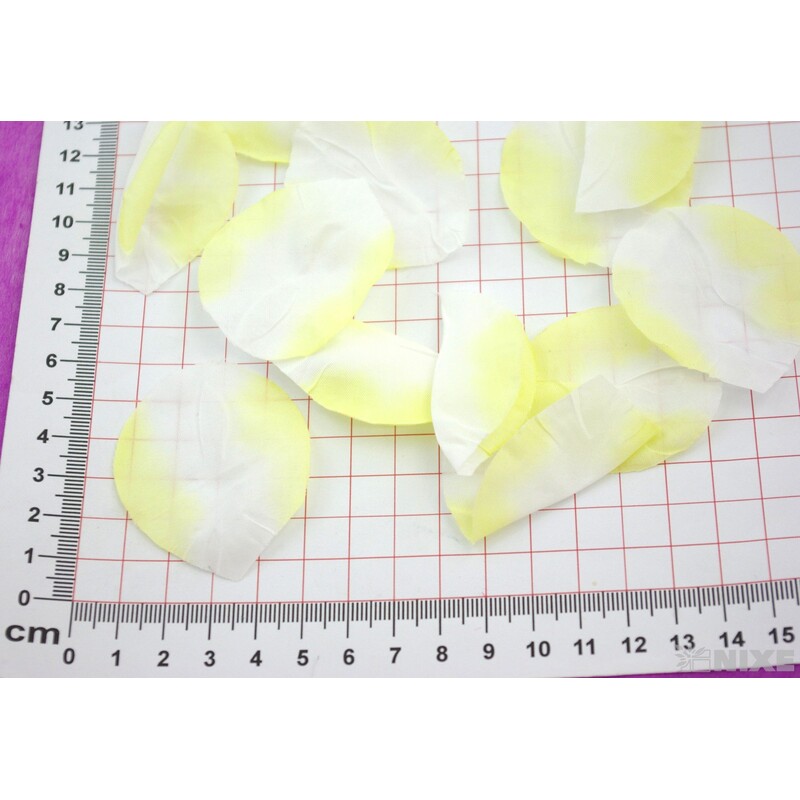 OKVĚTNÍ LÍSTKY RŮŽÍ 100ks*BÍLÁ+ŽLUTÁ