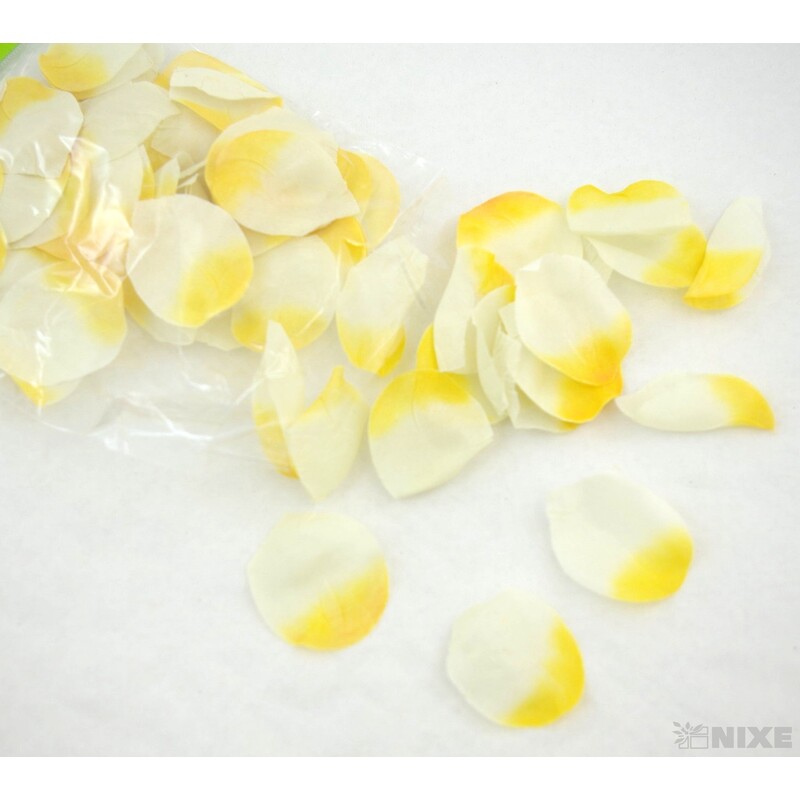 OKVĚTNÍ LÍSTKY RŮŽÍ 100ks*ŽLUTÁ+ŽLUTÁ TM.