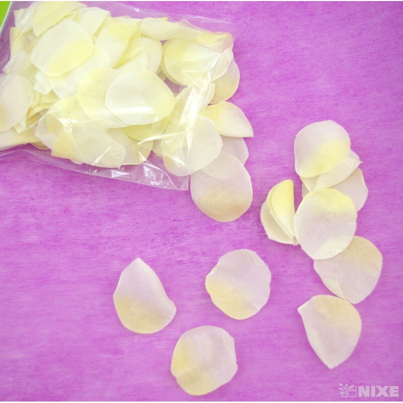 OKVĚTNÍ LÍSTKY RŮŽÍ 100ks*ŽLUTÁ+KRÉMOVÁ