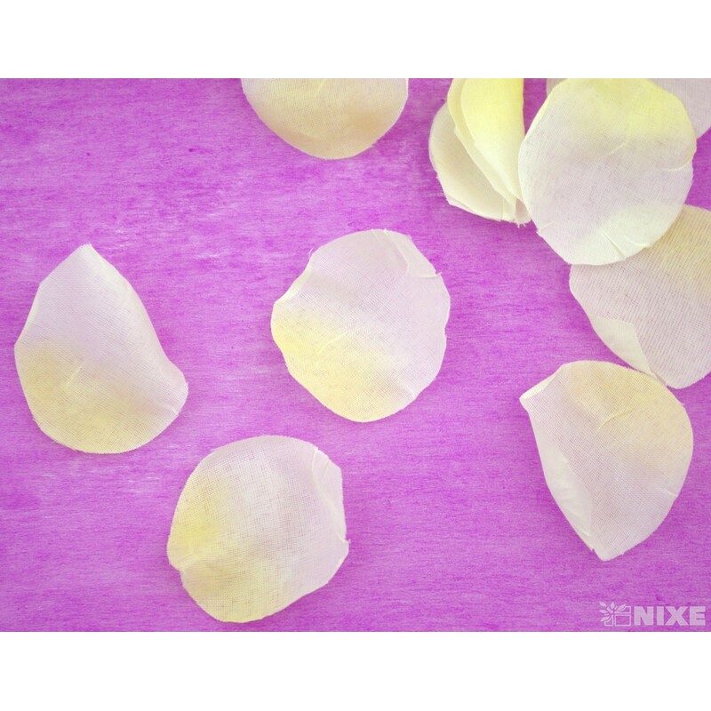 OKVĚTNÍ LÍSTKY RŮŽÍ 100ks*ŽLUTÁ+KRÉMOVÁ