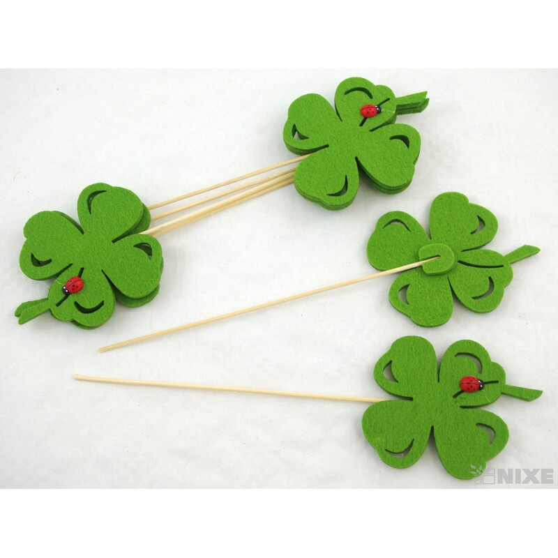 ZÁPICH ČTYŘLÍSTEK FILC 6ks 7x24cm*ZELENÁ