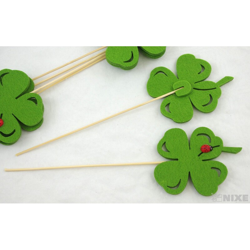 ZÁPICH ČTYŘLÍSTEK FILC 6ks 7x24cm*ZELENÁ