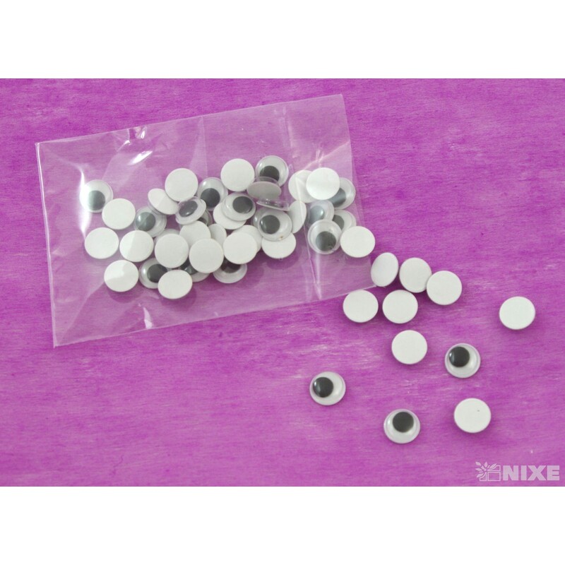 OČI PLASTOVÉ 1cm 50ks*