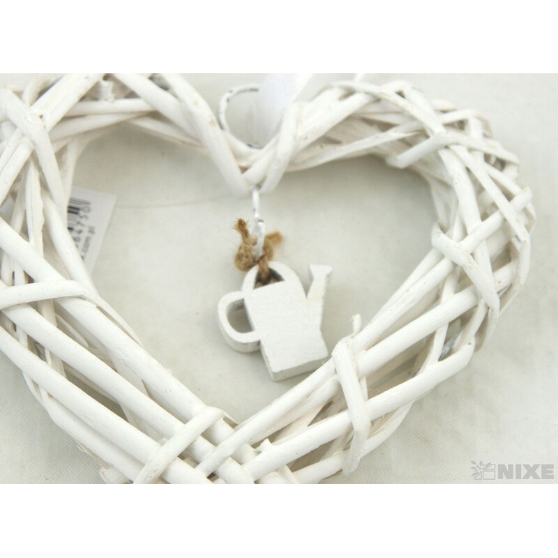 ZÁVĚS SRDCE KONVIČKA 15cm*MIX BAREV