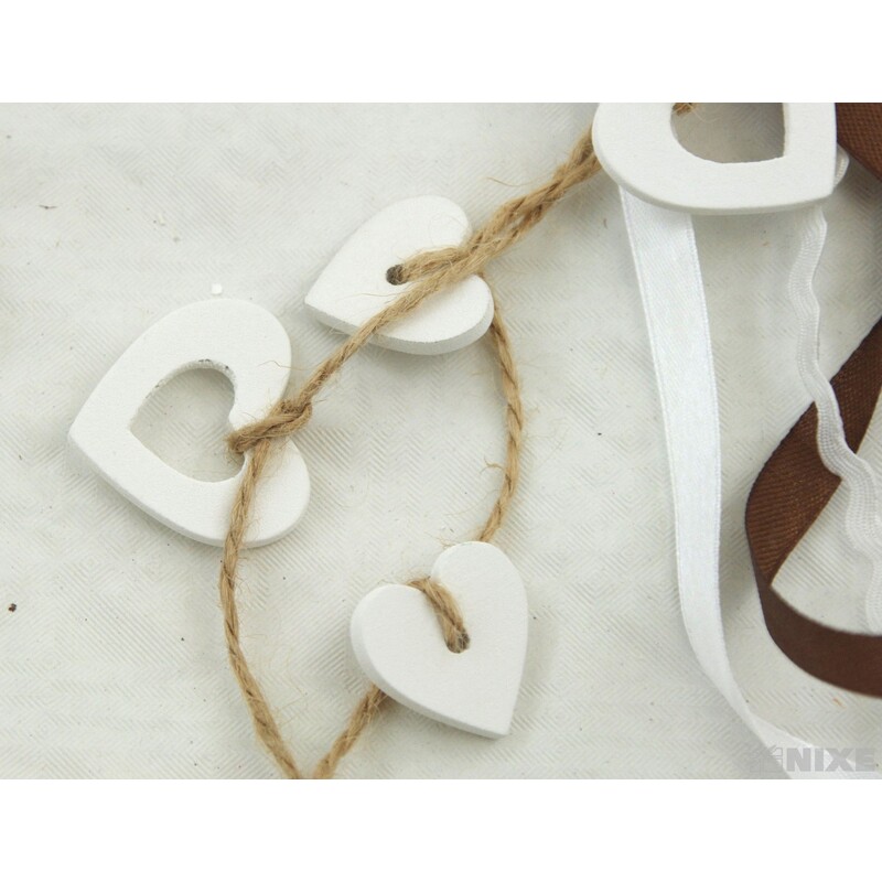 ZÁVĚS SRDCE KONVIČKA 15cm*MIX BAREV