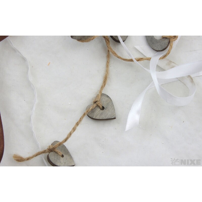 ZÁVĚS SRDCE KONVIČKA 15cm*MIX BAREV