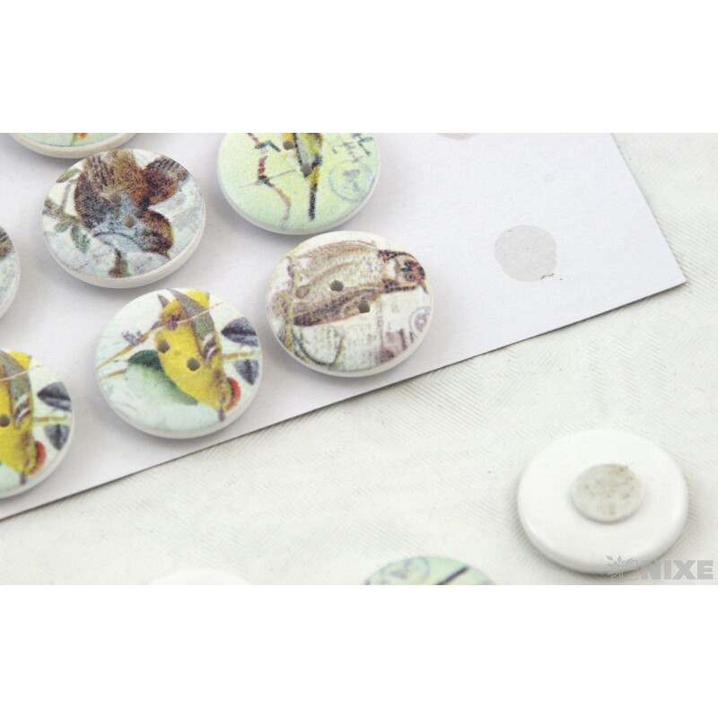 KNOFLÍK NALEP PTÁCI 2,5cm 12ks*