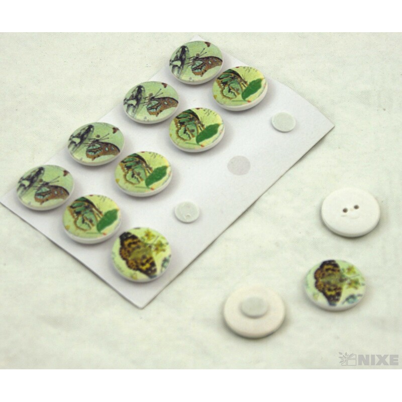 KNOFLÍK NALEP MOTÝL 2,5cm 12ks*