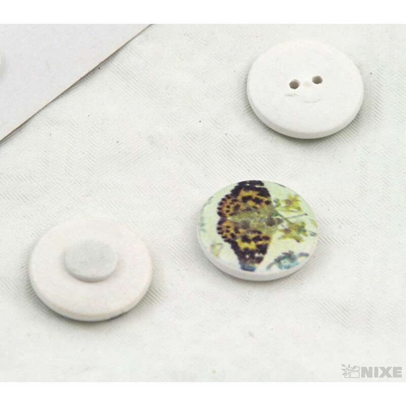 KNOFLÍK NALEP MOTÝL 2,5cm 12ks*