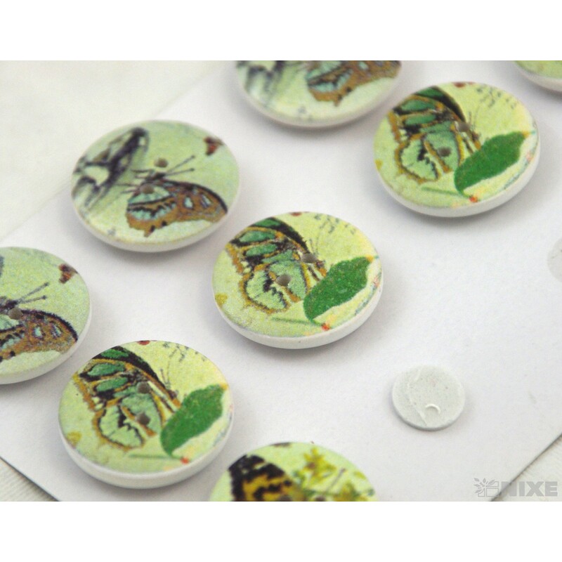 KNOFLÍK NALEP MOTÝL 2,5cm 12ks*