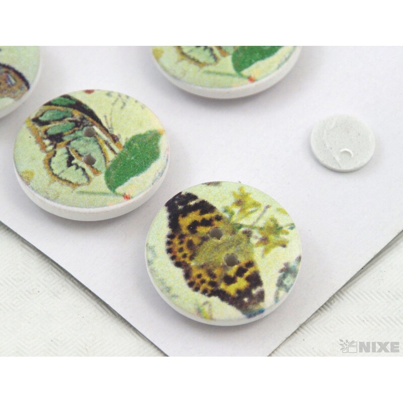 KNOFLÍK NALEP MOTÝL 2,5cm 12ks*