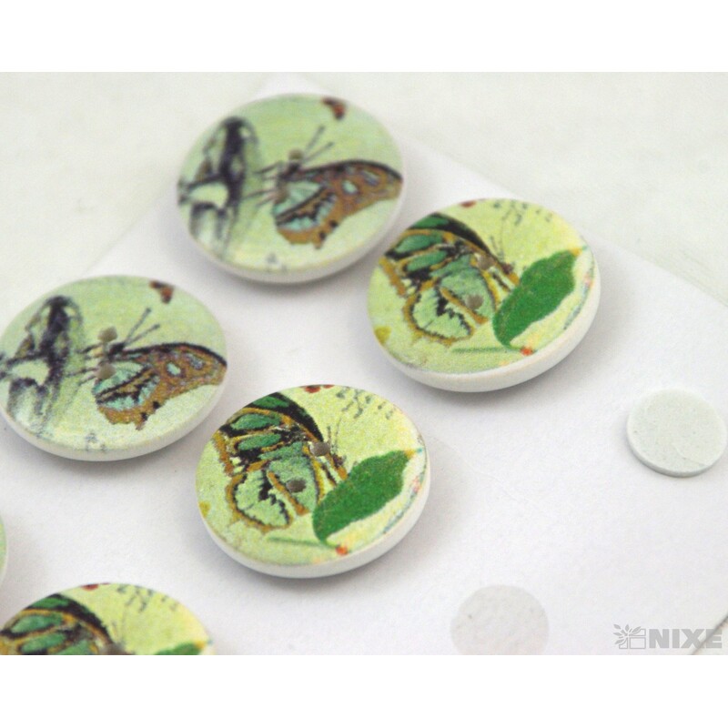 KNOFLÍK NALEP MOTÝL 2,5cm 12ks*
