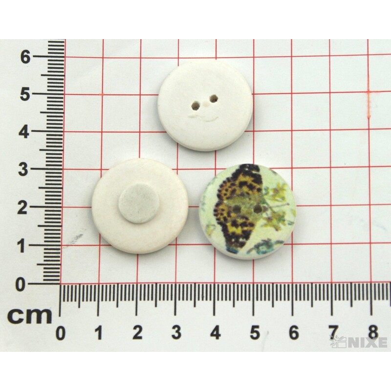 KNOFLÍK NALEP MOTÝL 2,5cm 12ks*