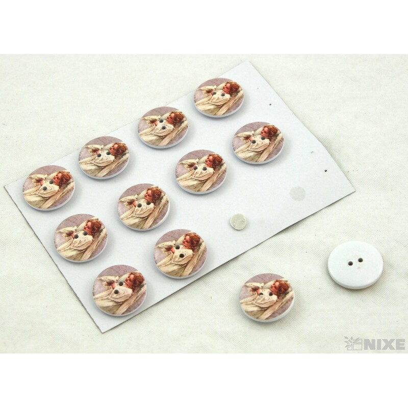 KNOFLÍK NALEP ANDĚL 2,5cm 12ks*