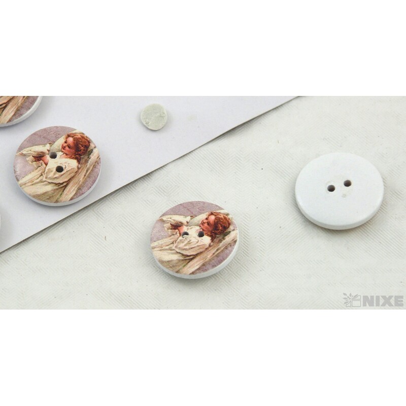 KNOFLÍK NALEP ANDĚL 2,5cm 12ks*