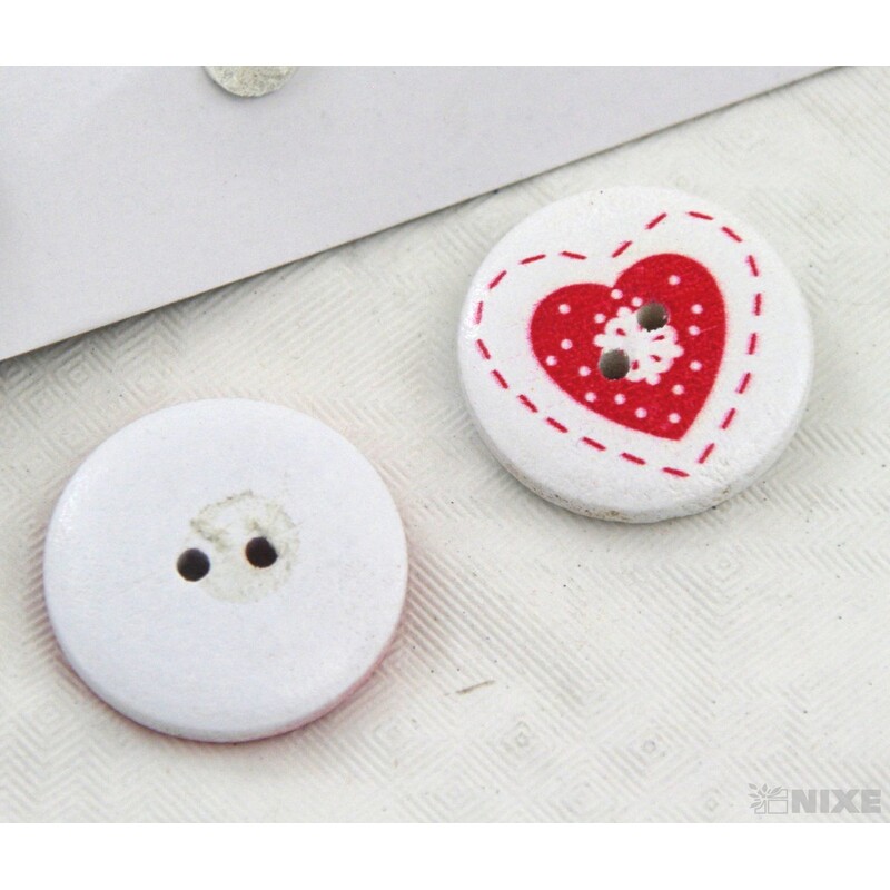 KNOFLÍK NALEP SRDCE 2,5cm 12ks*