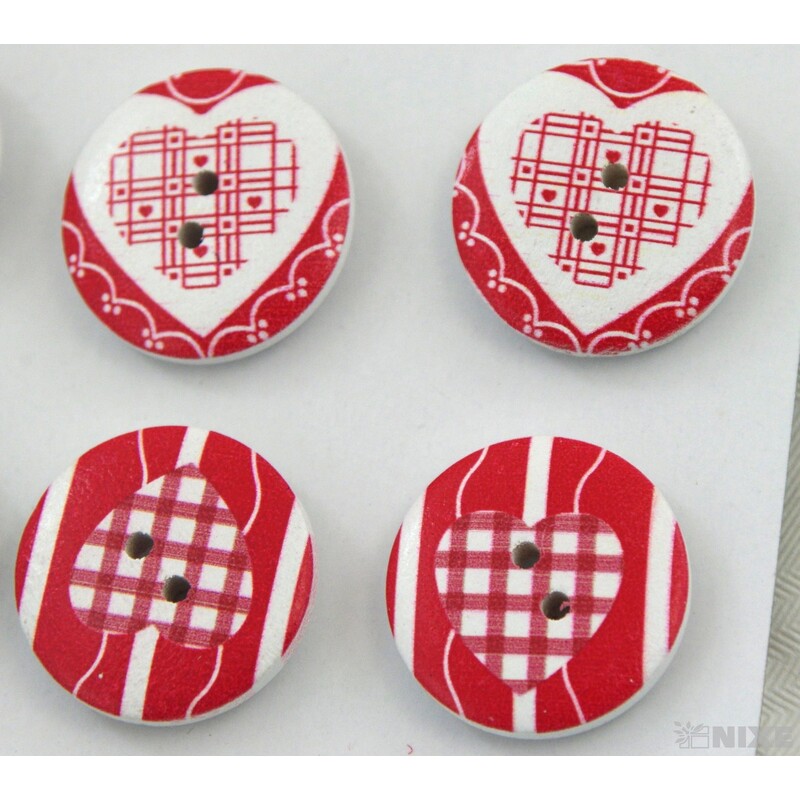 KNOFLÍK NALEP SRDCE 2,5cm 12ks*