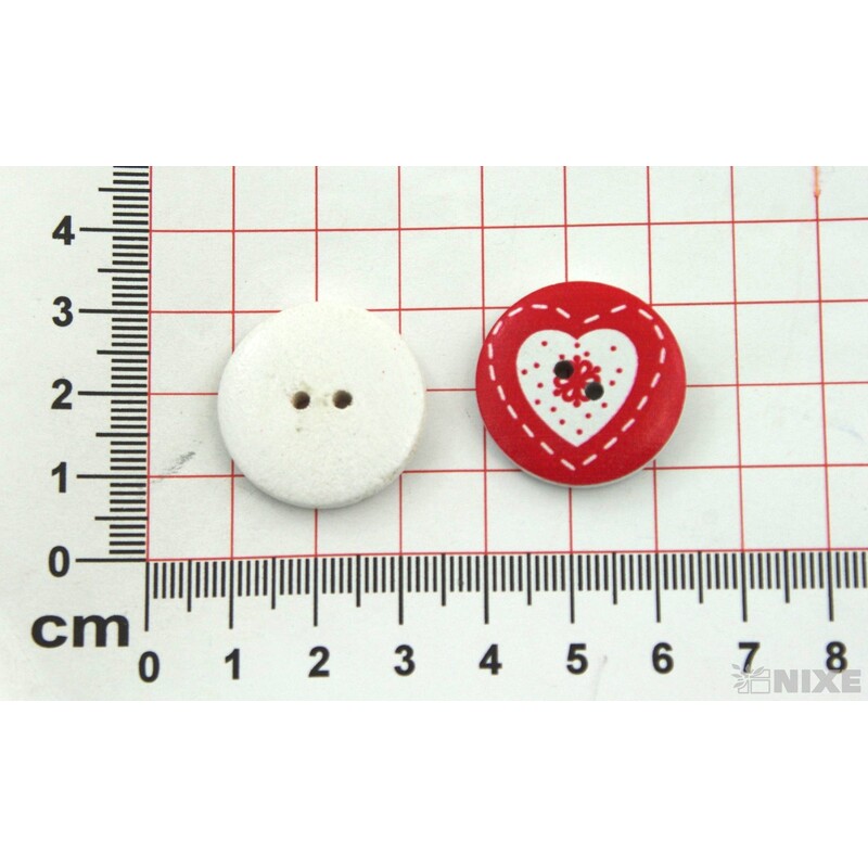 KNOFLÍK NALEP SRDCE 2,5cm 12ks*