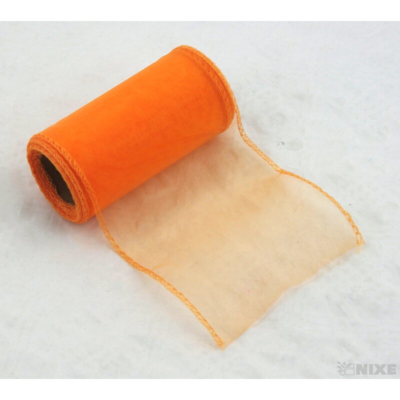ORGANZA 10cmx10yd*ORANŽOVÁ 051