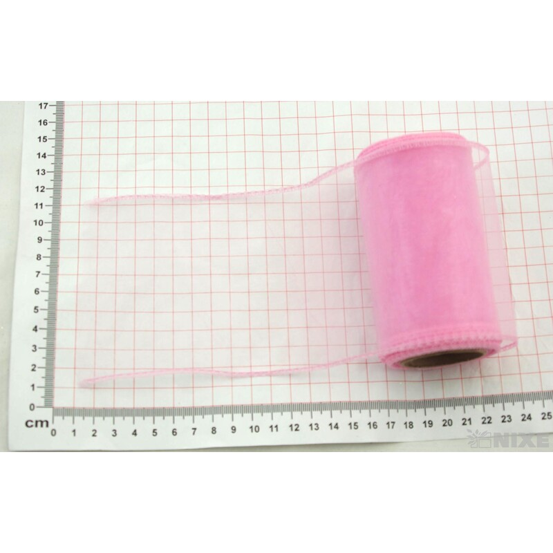 ORGANZA 10cmx10yd*RŮŽOVÁ SV. 069