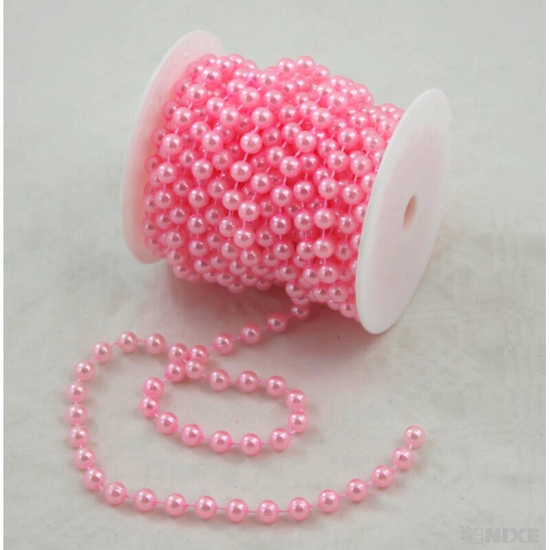 KORÁLKY ŘETĚZ 8mmx10m*RŮŽOVÁ