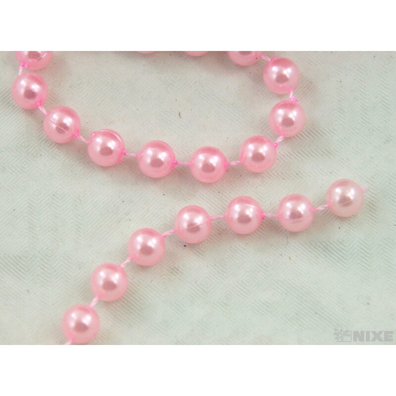 KORÁLKY ŘETĚZ 8mmx10m*RŮŽOVÁ