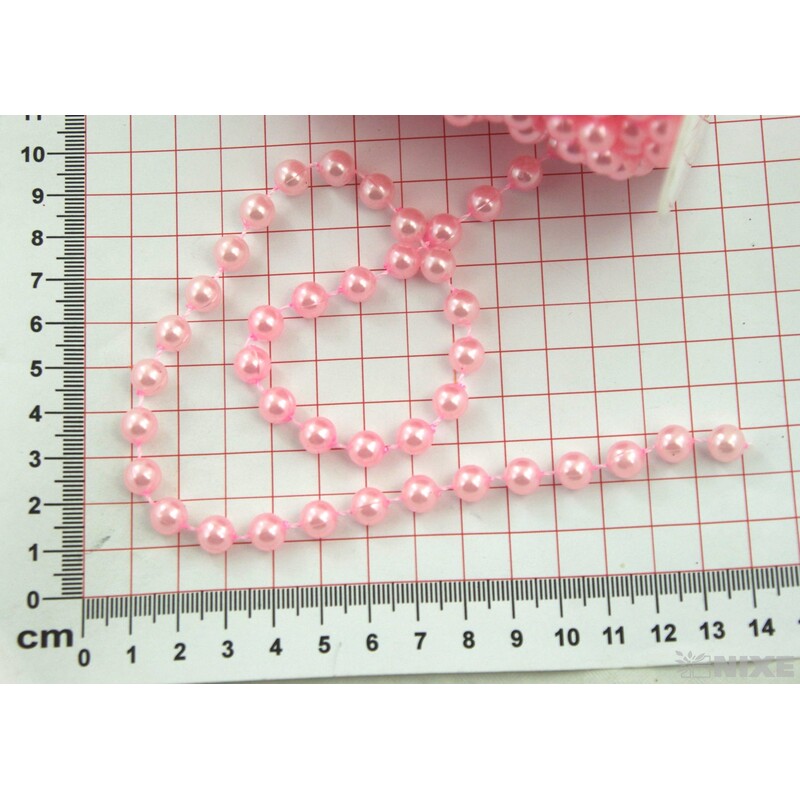 KORÁLKY ŘETĚZ 8mmx10m*RŮŽOVÁ